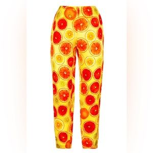 Tom Ford for Gucci Spring 1995 Collection Citrus Logo Print Silk Pants